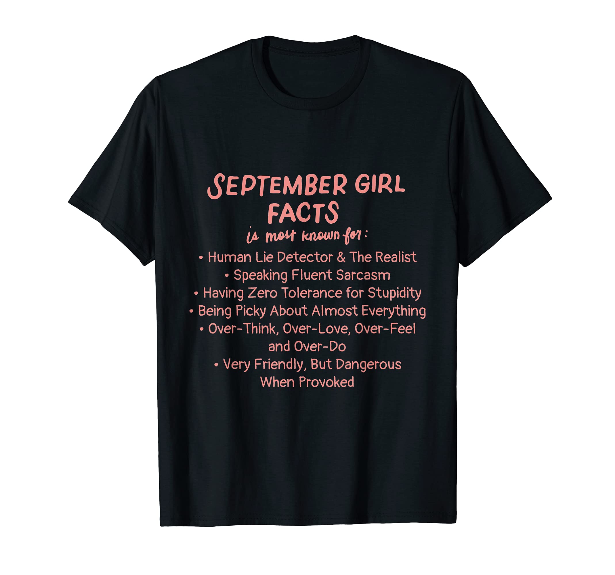 September Girl Birthday Gifts StoreSeptember Girl Facts Birthday Gifts Born In September Virgo T-ShirtOEKO-TEX STANDARD 100