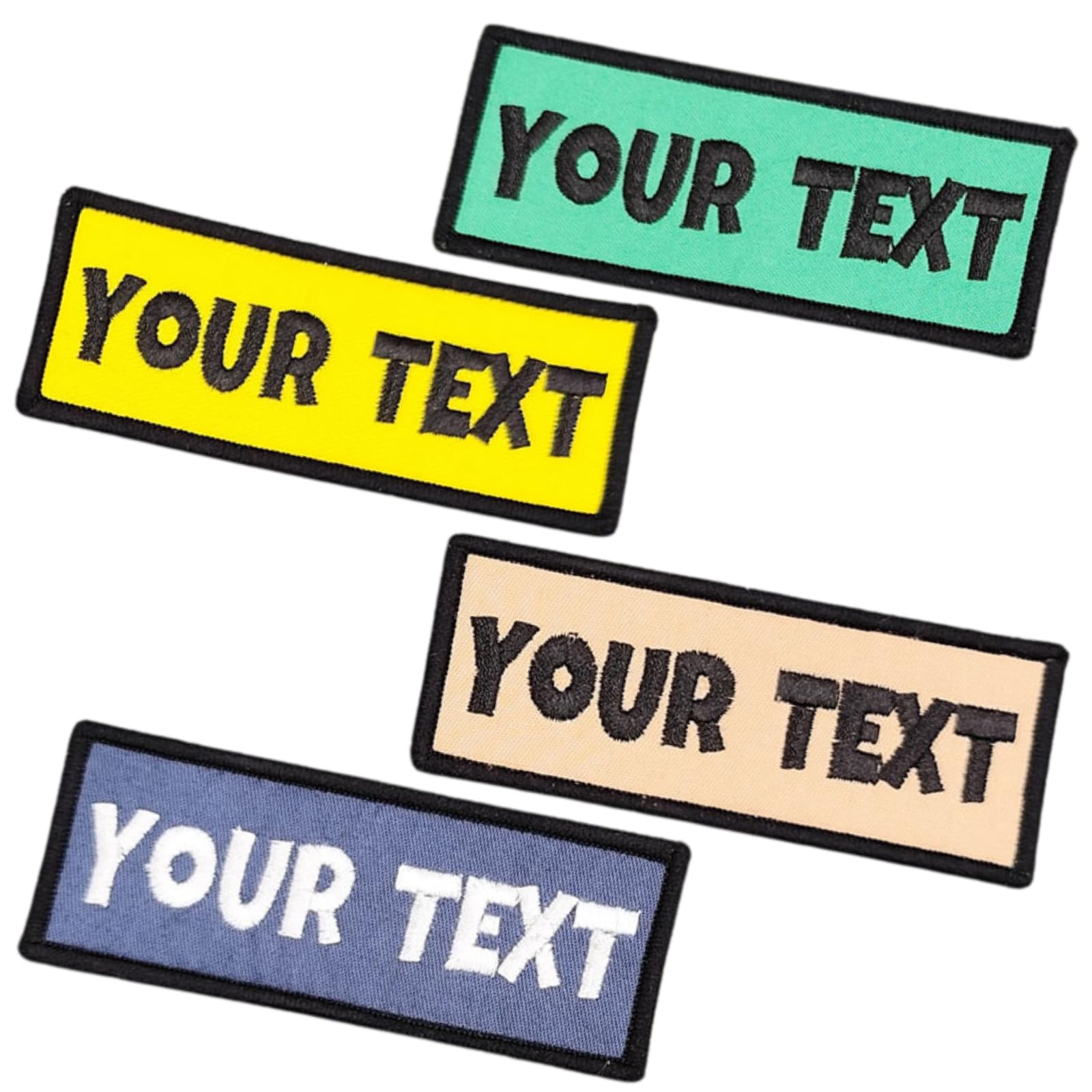 2 Pcs Custom Personalised Military Rocker Rider Motorcycle Biker Embroidery Name Tag Tactical Name Patch for Camouflage Uniform Jacket Hoodie Backpacks Vest Work Shirts Clothing