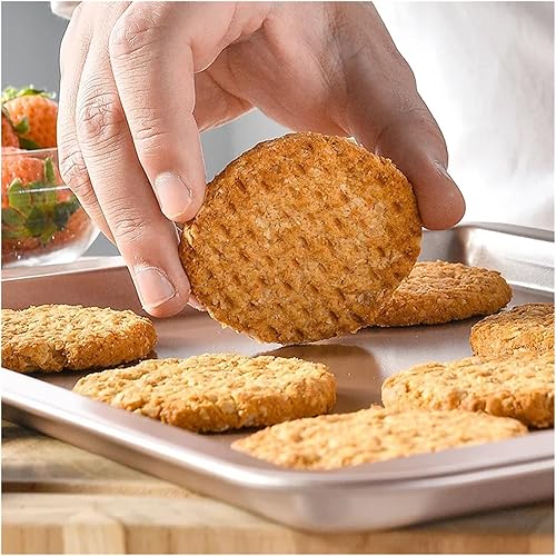 Miniatura 5 de Non-Stick Rectangle Baking Pan Carbon Steel Sheet Oven Tray for Biscuit Pie Pizza Roast Muffin Bread Bakeware(Black S)