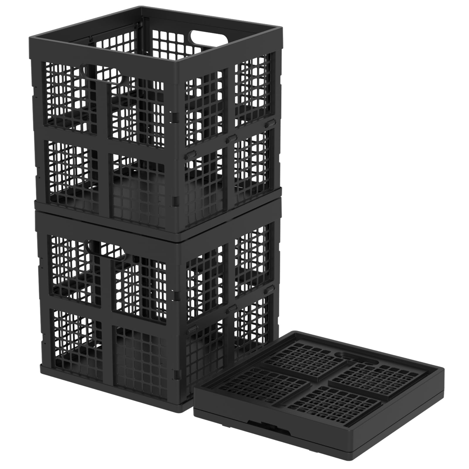 Caisse à lait pour ranger vos charges lourdes lot de 3 bacs carrés plastique 36l