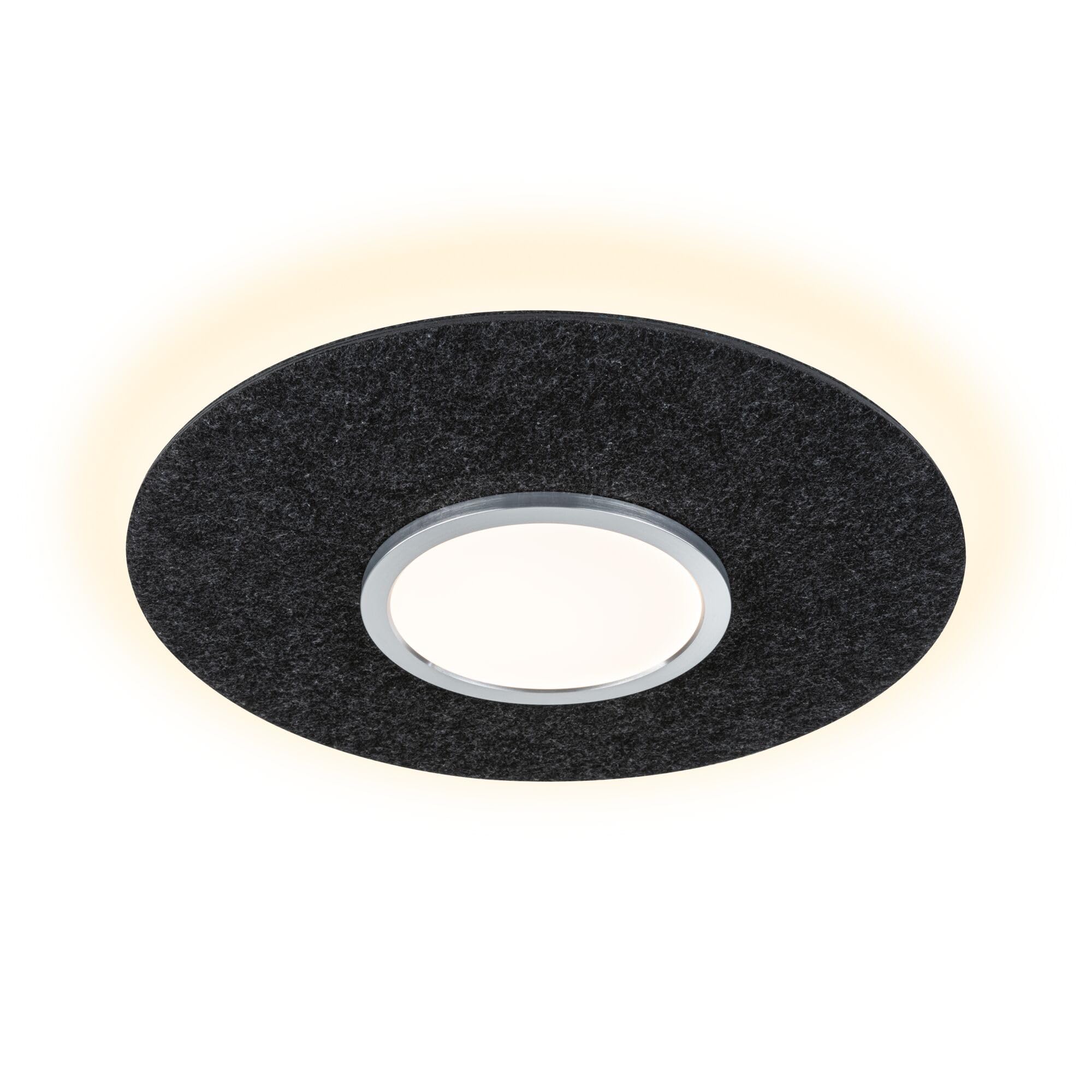 Paulmann 79990 LED Ceiling luminaire 3-Step dimming Tulga 32.5W Anthracite 2700K Felt luminaire 2000lm Backlight