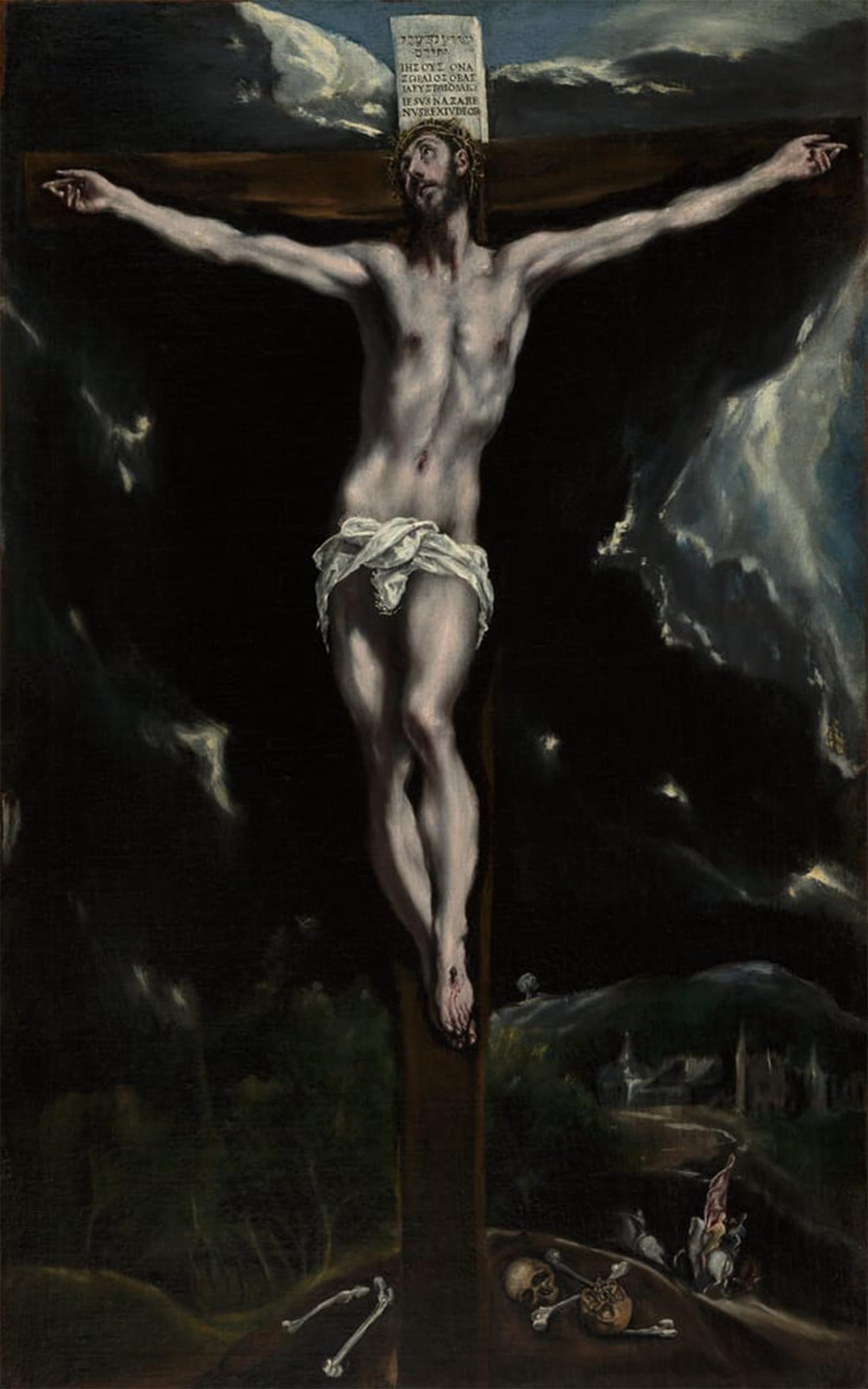 Cuadro Cristo en croce de El Greco lienzo decorativo para oficina 60x90cm 5