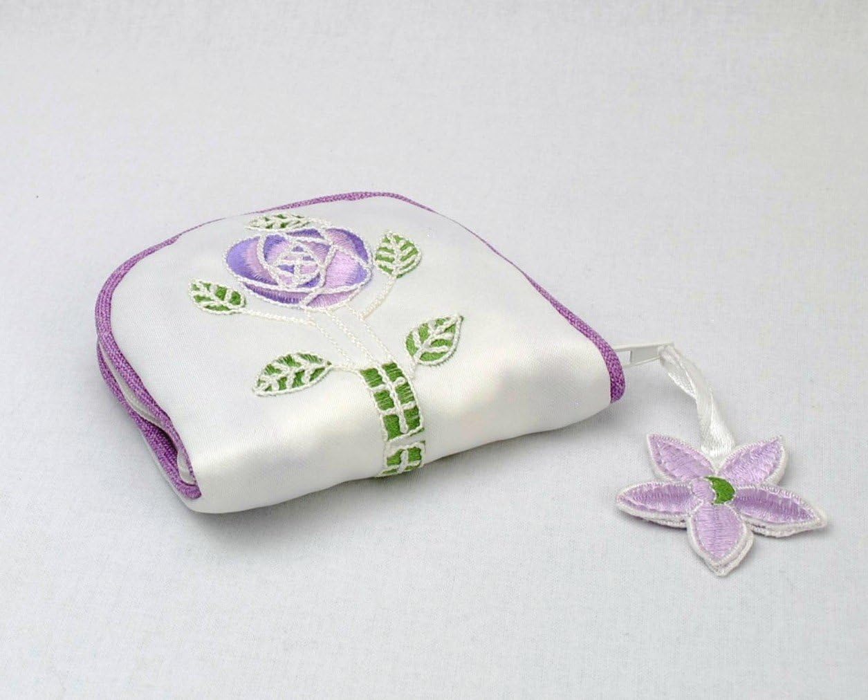 Justina Claire Jewlry Purse/Eyeglasses Case Gift Set in a Mackintosh Purple Rose Design