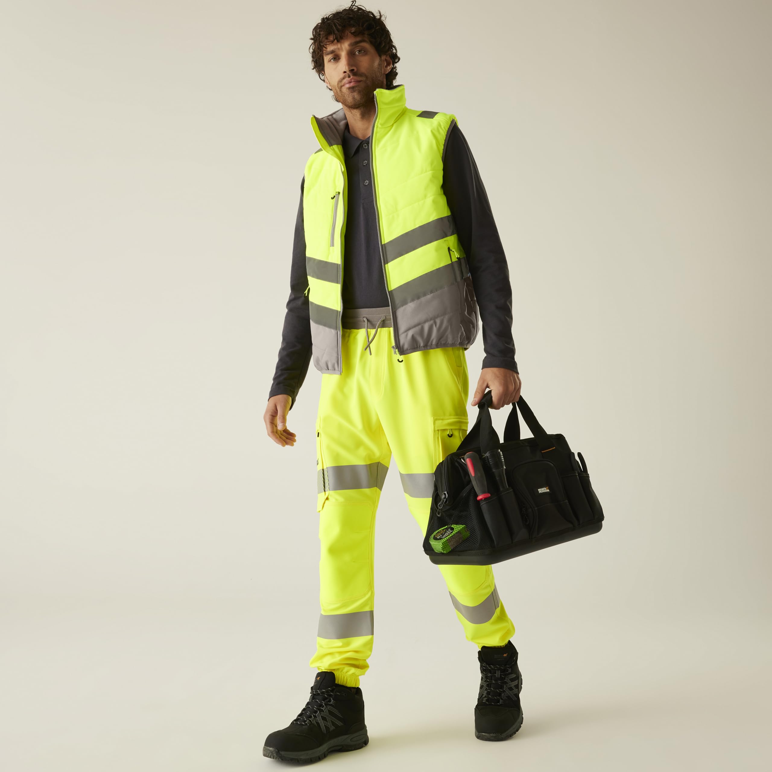 Regatta Professional Hi-vis 2-tone Thermal Baffle Bodywarmer Regatta Professional Hombre Alta visibilidad Bicolor Chaleco Unisex adulto (Pack de 1)
