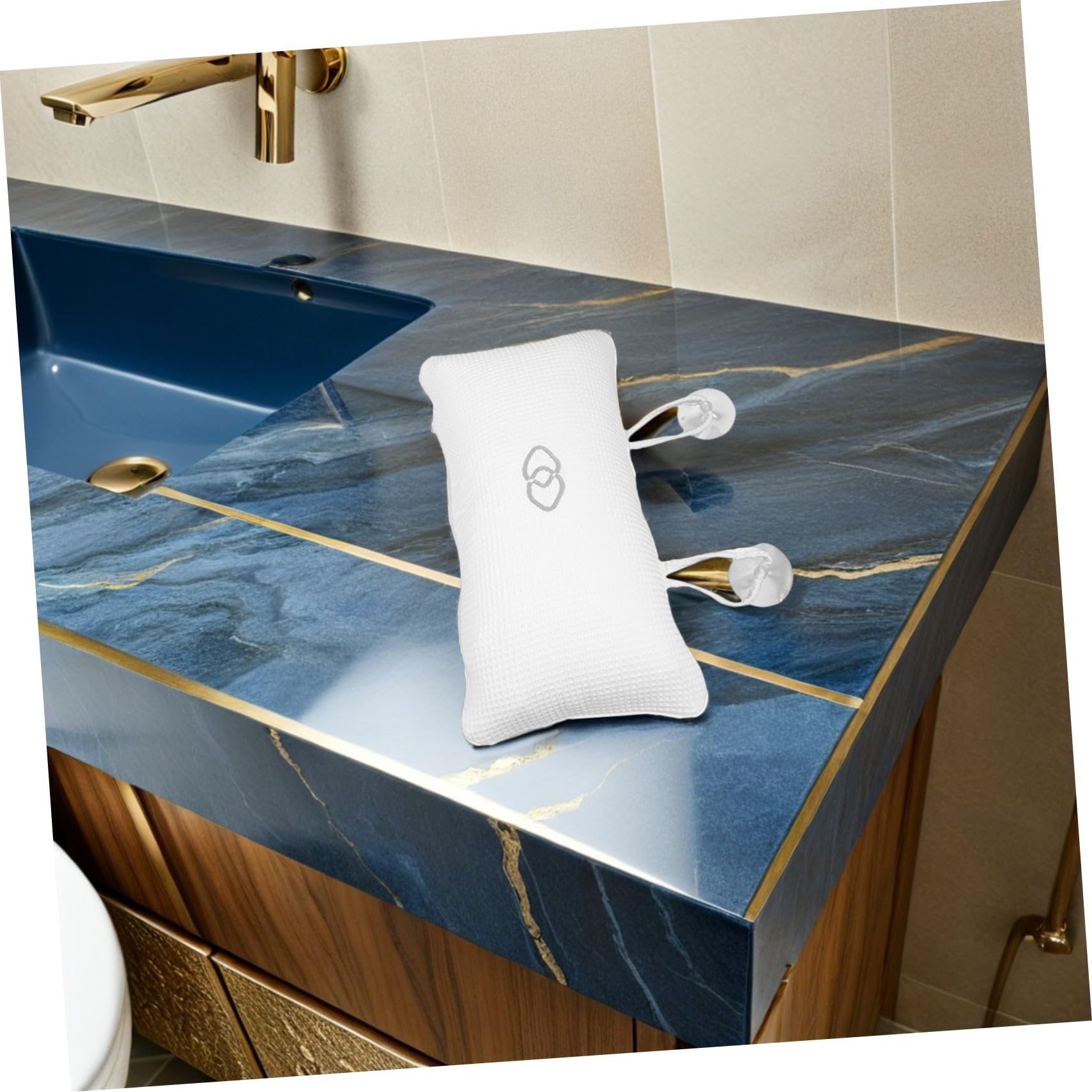 3piezas Almohada De Baño De Almohada Ergonómica para Cuello y Cabeza Lavable para Bañera Cómoda para Baño Relajante con Ventosas Antideslizantes