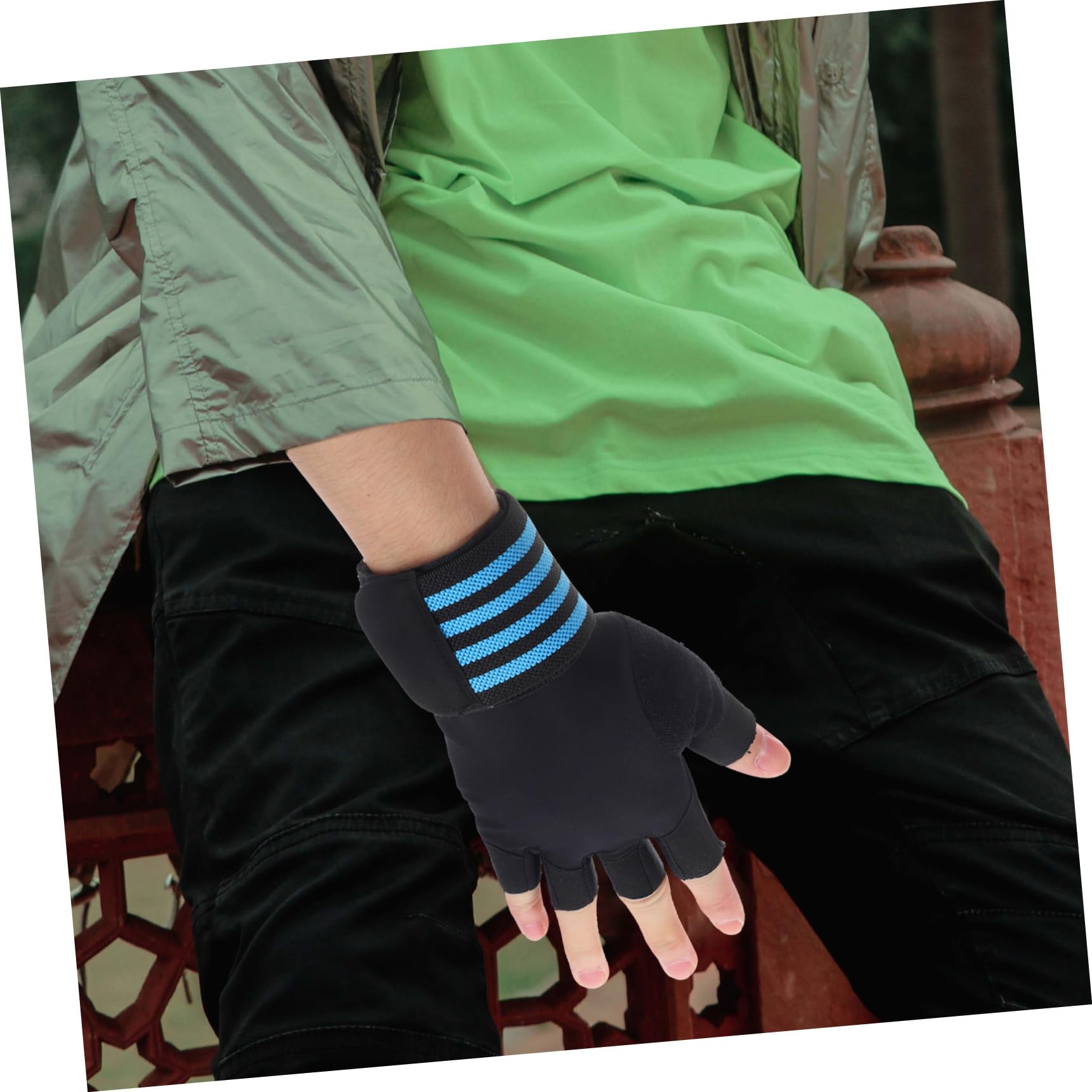 SOIMISS 3paare Halbfinger Fahrradhandschuhe Für Outdoor-Sport Atmungsaktive rutschfeste Und Stoßdämpfende Sporthandschuhe Für Radfahren Yoga Gewichtheben