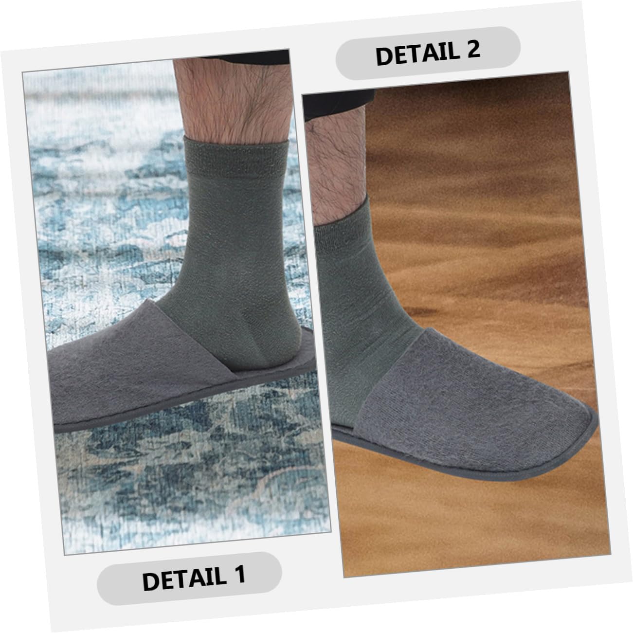 NOLITOY Pantofole da Viaggio Pieghevoli 20 Paia in Pile per Uomo e Donna | Design Monouso Leggero, Adatte per Spa, Formato Portatile per Uso in Hotel e Durante gli Spostamenti