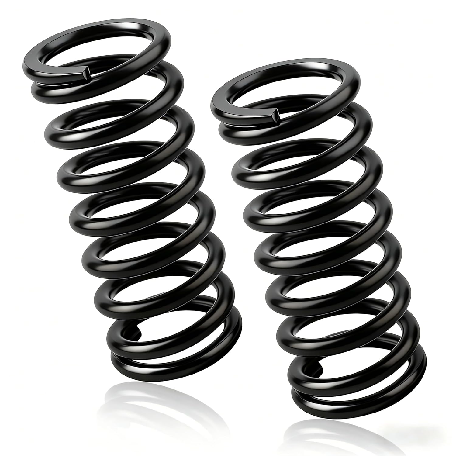 2 Pack Black Compression Springs, 1.7" OD x 1.25" ID x 3.9" Free Length, 1/4" (218 Gauge) Wire Diameter, 163 lbs/in Spring Rate Heavy Duty Coil Springs