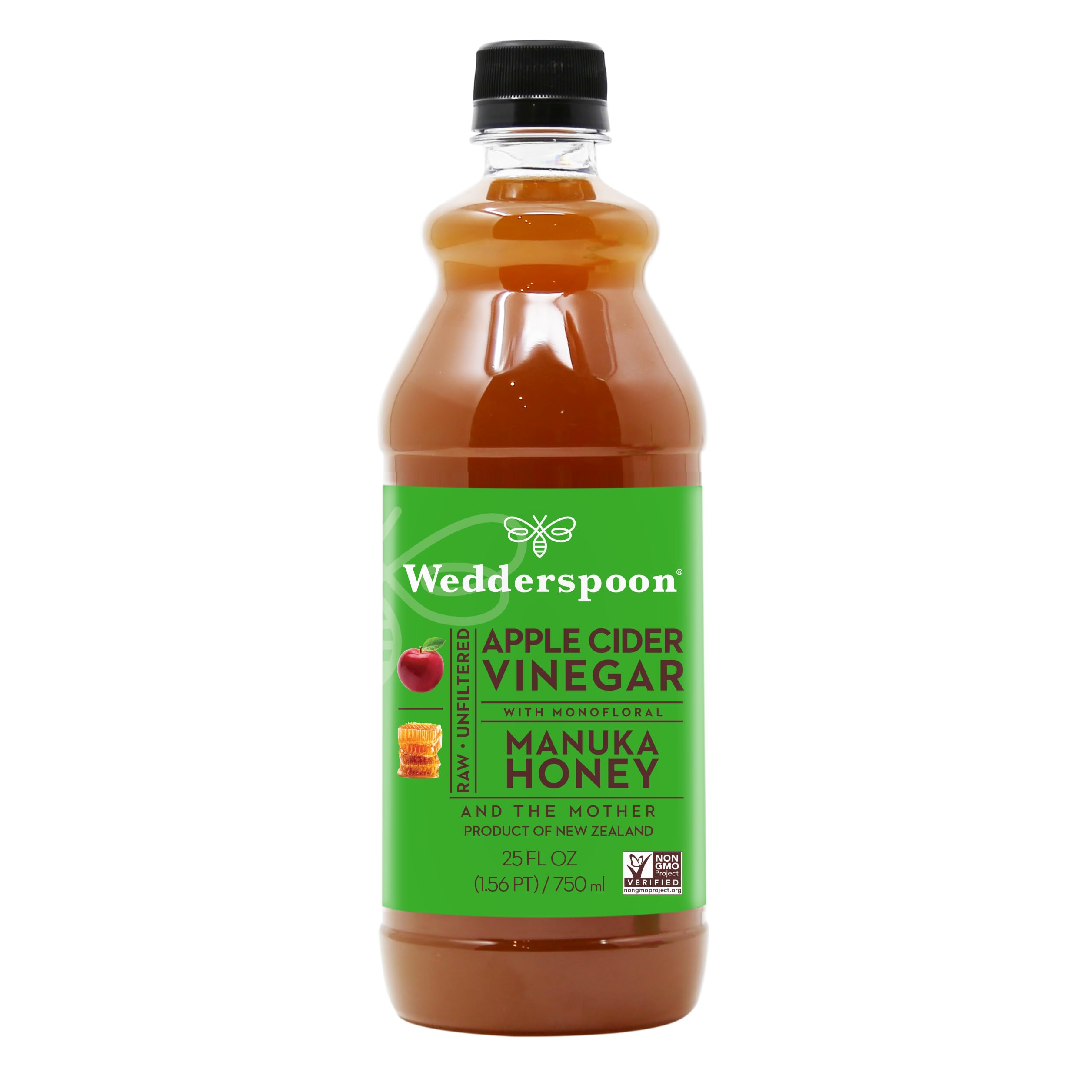 Wedderspoon Apple Cider Vinegar With Monofloral Manuka Honey & The Mother, 25 fl oz