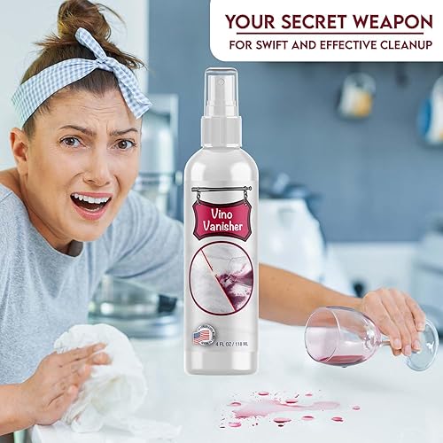 Miniatura 6 de Vino Vanisher Removedor de manchas de vino – Elimina instantáneamente las manchas de vino tinto de alfombras, ropa, tapicería y más – Fórmula de