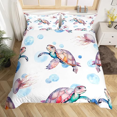 Erosebridal juego de funda de edredón y funda de almohada de microfibra para niños, adolescentes y adultos, diseño náutico, con barco de vela,