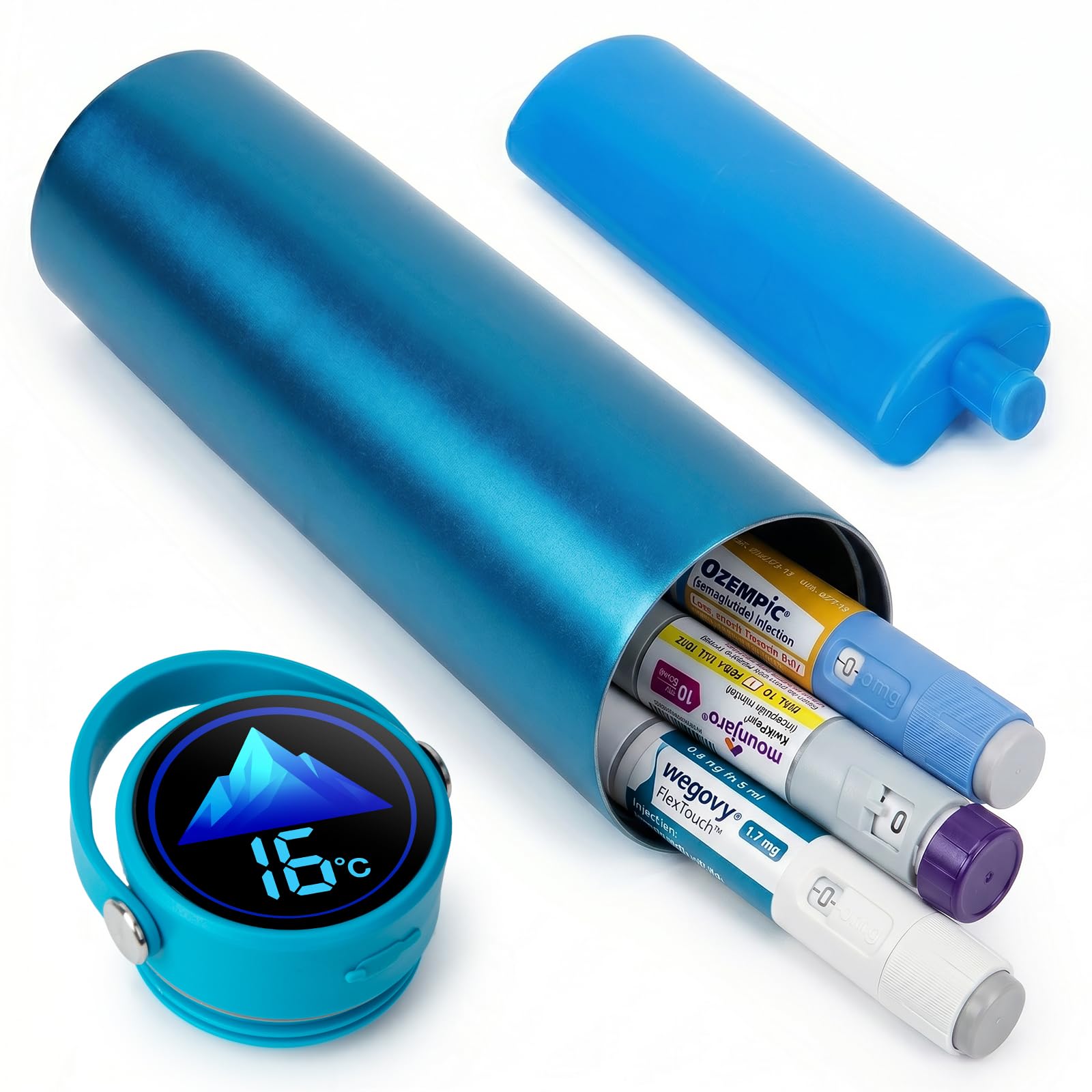 SUNMON Wiederaufladbare Insulin Kühltasche, Reiseetui für GLP-1 Pens