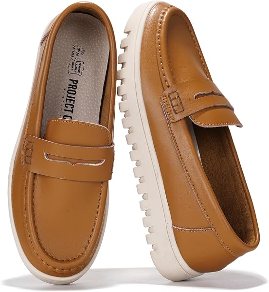 100% Genuine Leather Slip-on Loafers for Women Casual Moccasins Women Shoes