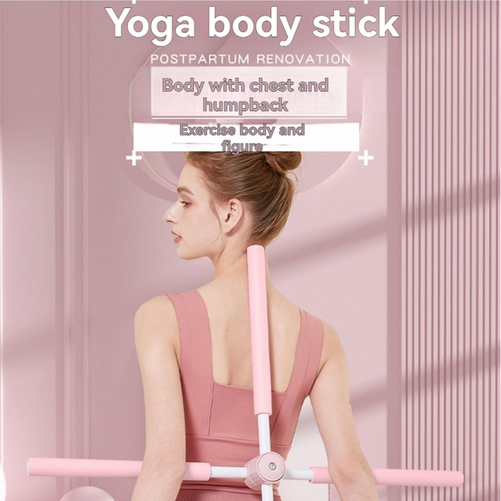 Postura Corrector Stick, Yoga Palitos De Postura Para Mujeres, Stick De Yoga De Acero Inoxidable, Herramienta De Estiramiento De Bastones De Corrección Para Jorobadas,adecuado Para Estiramiento Diario