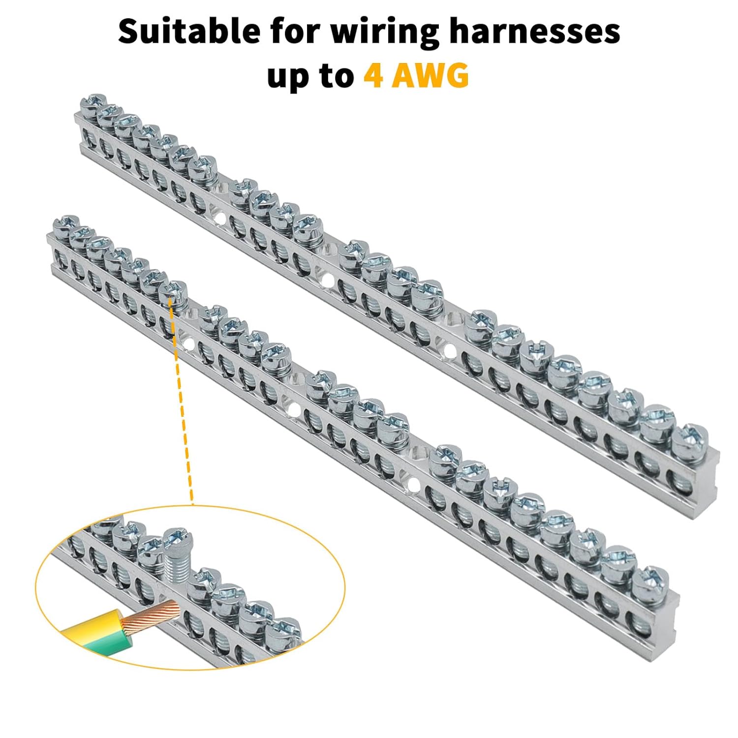 Ground Bar Kit for Square D, 23 Terminal Grounding Bar Compatible with Schneider Electric Load Centers 2 Pack