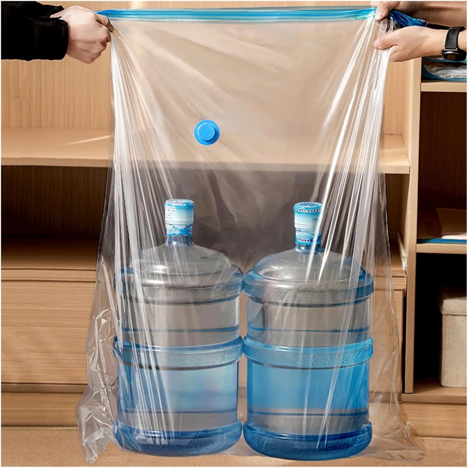 Folding Compressed Organizer Dustproof Vacuum Compression Sealer Bag Space Saving Hand Pump for Clothes Blankets Bedding