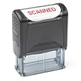 Self Inking Rubber Stamp, Refillable Red Ink Preinstalled - (9/16