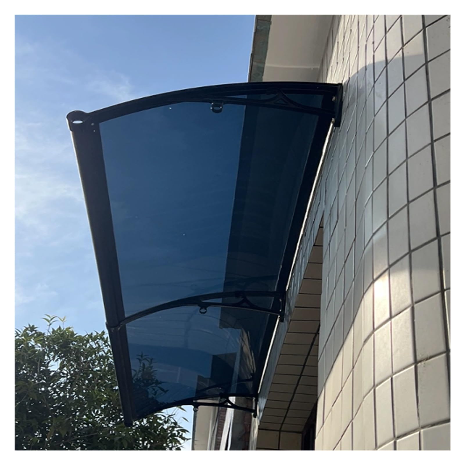 LWJSOCP Outdoor Canopy Awning UV & Rain Protection for & Doors Sun Shade Shelter Blue 120x100cm (47.24x39.37in) – Perfect for Rain Snow Sunlight Protection