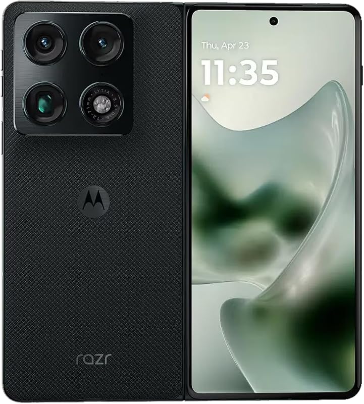 Motorola Razr Fold Dual-SIM 512GB ROM + 16GB RAM (solo GSM | Sin CDMA) Smartphone 5G desbloqueado de fábrica (Pantone Blackened Blue) - Versión internacional