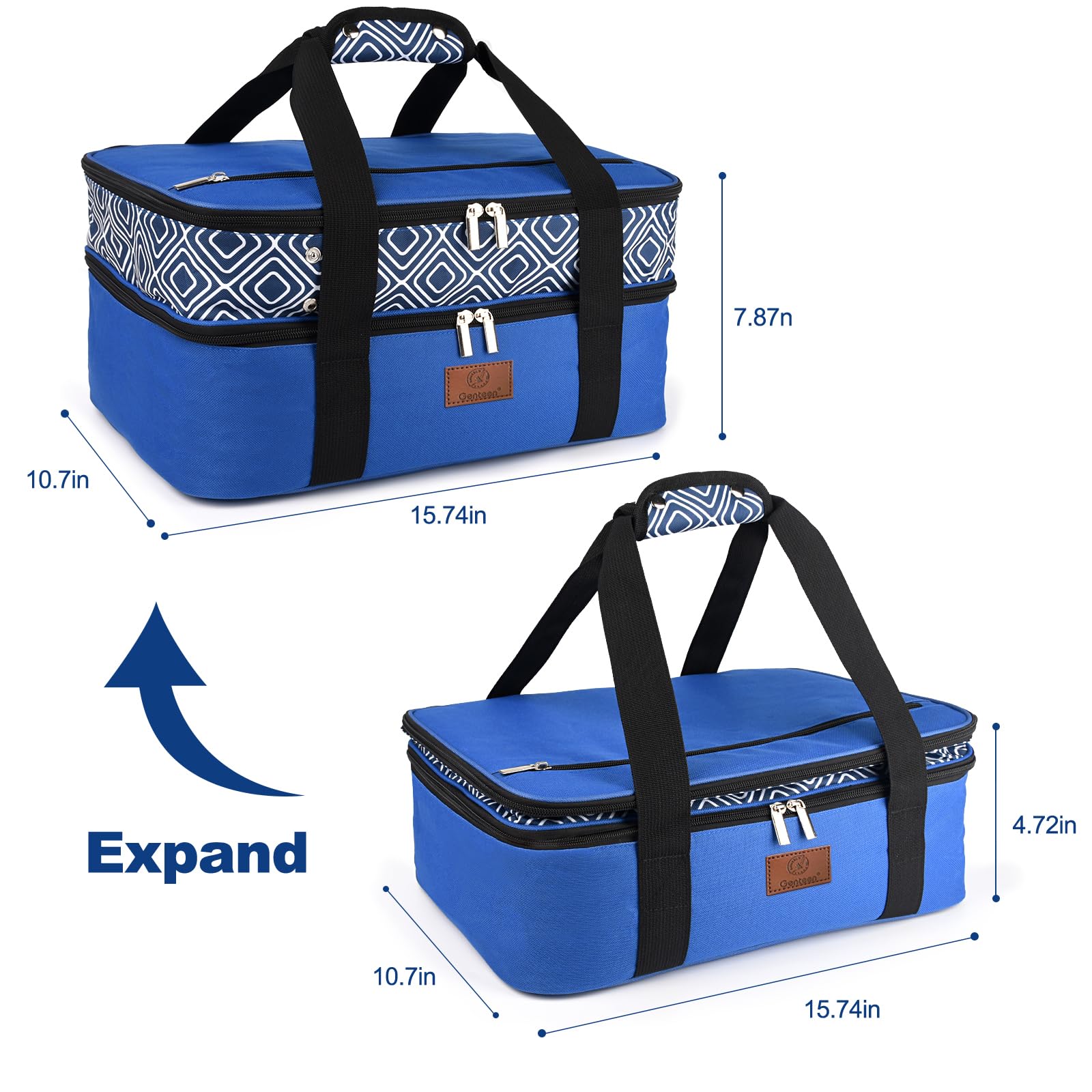Amazon.com: Genteen Insulated Casserole Carrier,Expandable Double