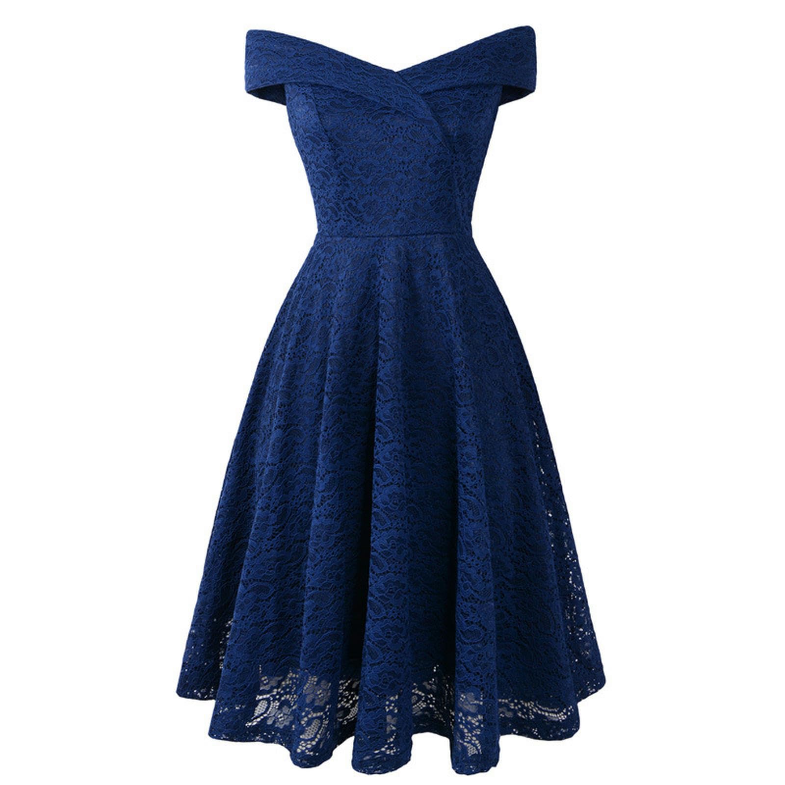 Robe sexy en dentelle fine col en V devant dos finition premium L
