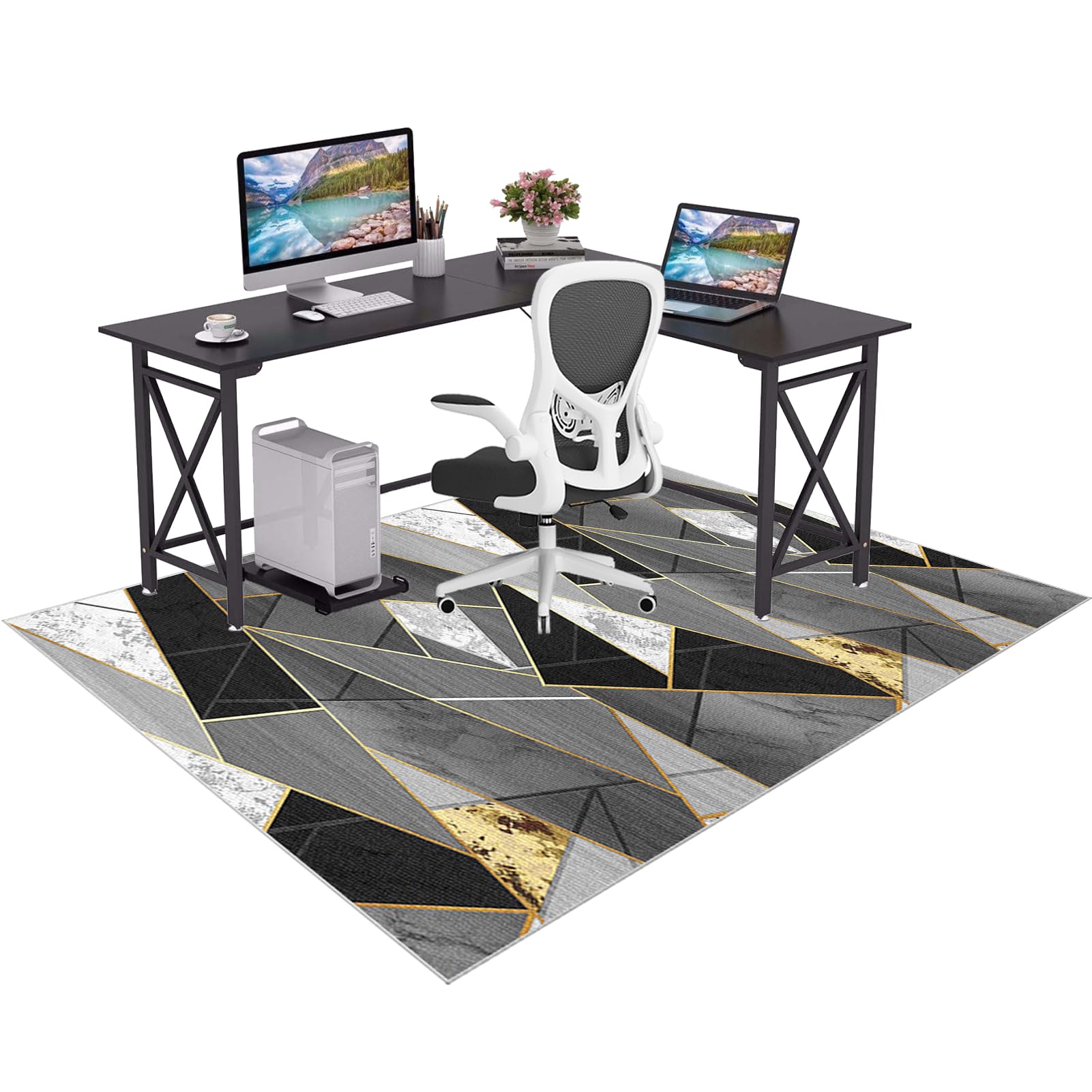 Office Chair Mat for Carpet Non-slip Floor Gaming Chair Mat for Wooden Floors Carpet Protectors Chair Mat Desk Chair Mats Rectangular Floor Protectors for Chairs Computer Chairmat 90 x 160 cm