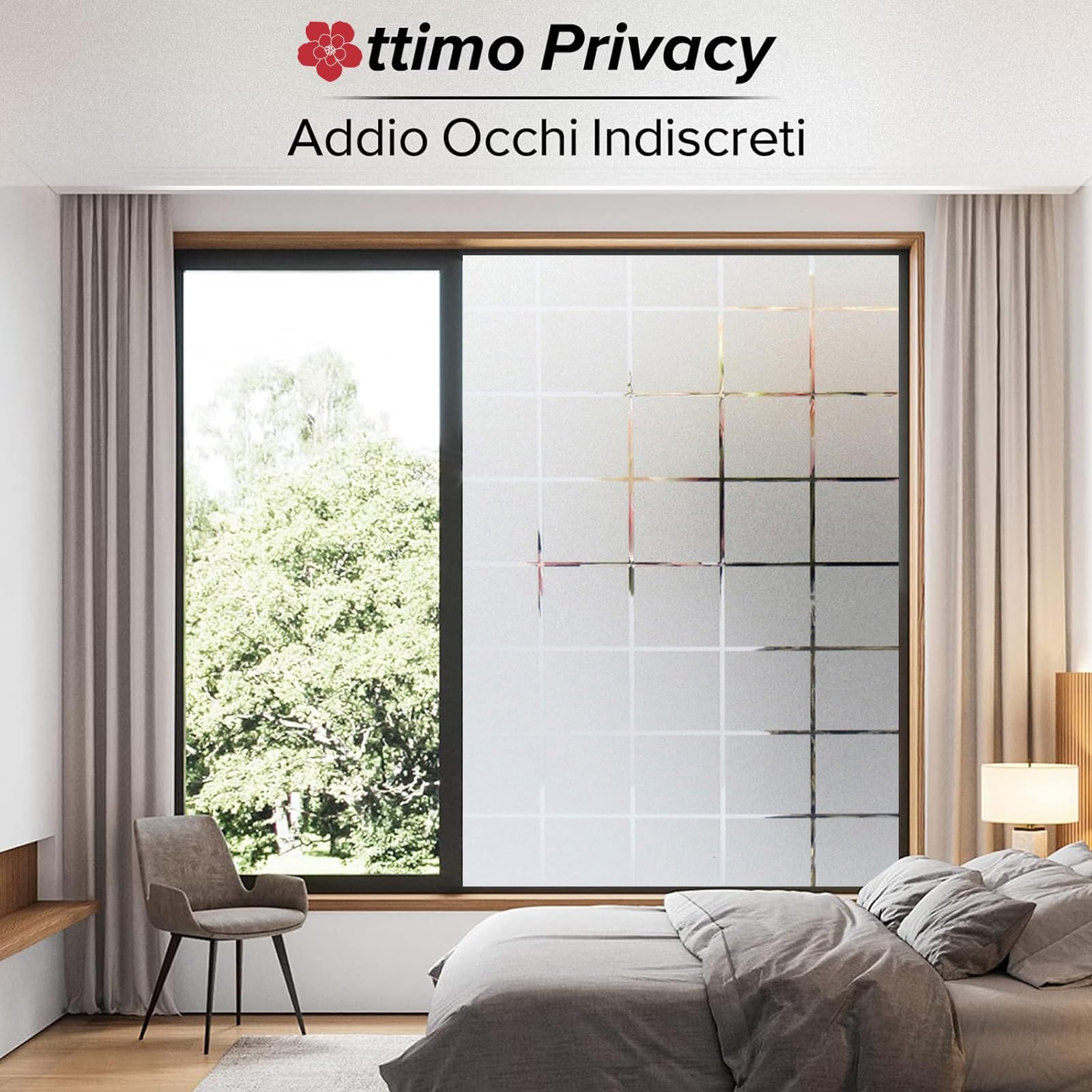 Pellicola Oscurante Per Vetri 90x200cm - Adesione Elettrostatica, Privacy Per Cucina/Bagno | Facile Applicazione - Foto 7