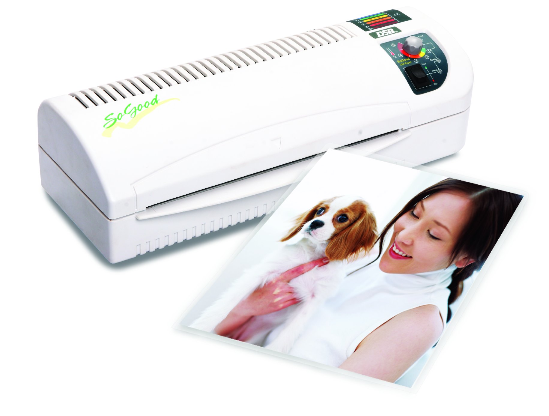 DSB SoGood - 230S 4 Roller A4 Photo and Document Laminator, white, Plastification au choix: chaud / froid - Image 2