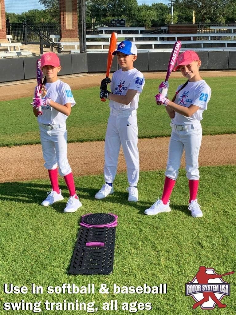 Swing Perfecting Batting Trainer for Softball and Baseball, Back Foot Rotation, Power Hitter Plate, Baseball Training Equipment - for All Ages