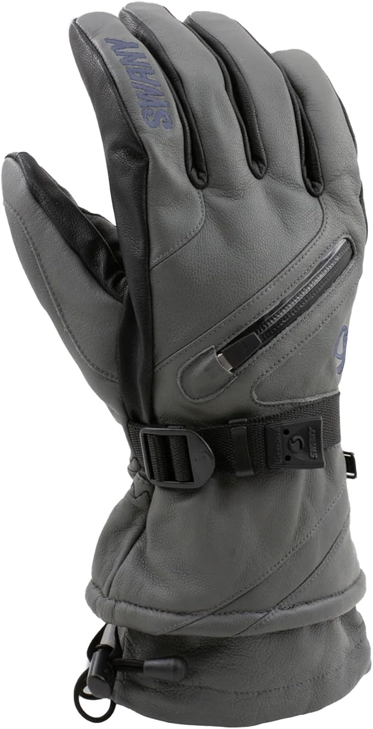 Swany Men's X-Cell 2.1 Sports Moisture-Wicking Quick-Drying Warm Durable Flexible Leather Winter Gloves