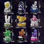 Mineral Display Building Blocks Set 794pcs, 9 Pack Gemstone Models, Crystal Rock Collection STEM Geology Bonsai Gems Home Office Decor, Perfect Birthday for Kids Adults Boys Girls 6+