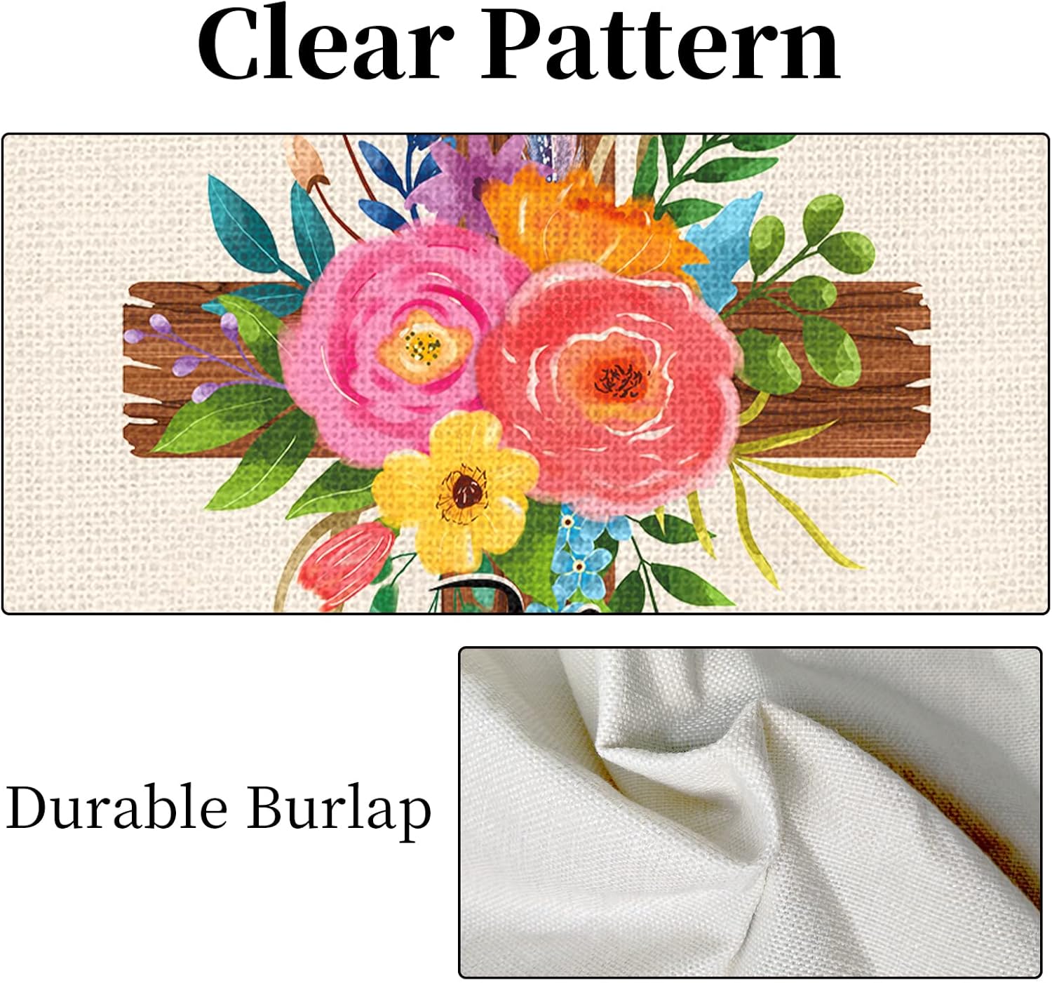 Heyfibro Easter Jesus Religious Garden Flag He Is Risen Easter Cross Spring Yard Flags 12 x 18 Inch Double Sided Burlap Christian Nativity Banner for Easter Spring Outdoor Decoration(ONLY FLAG) - Image 5