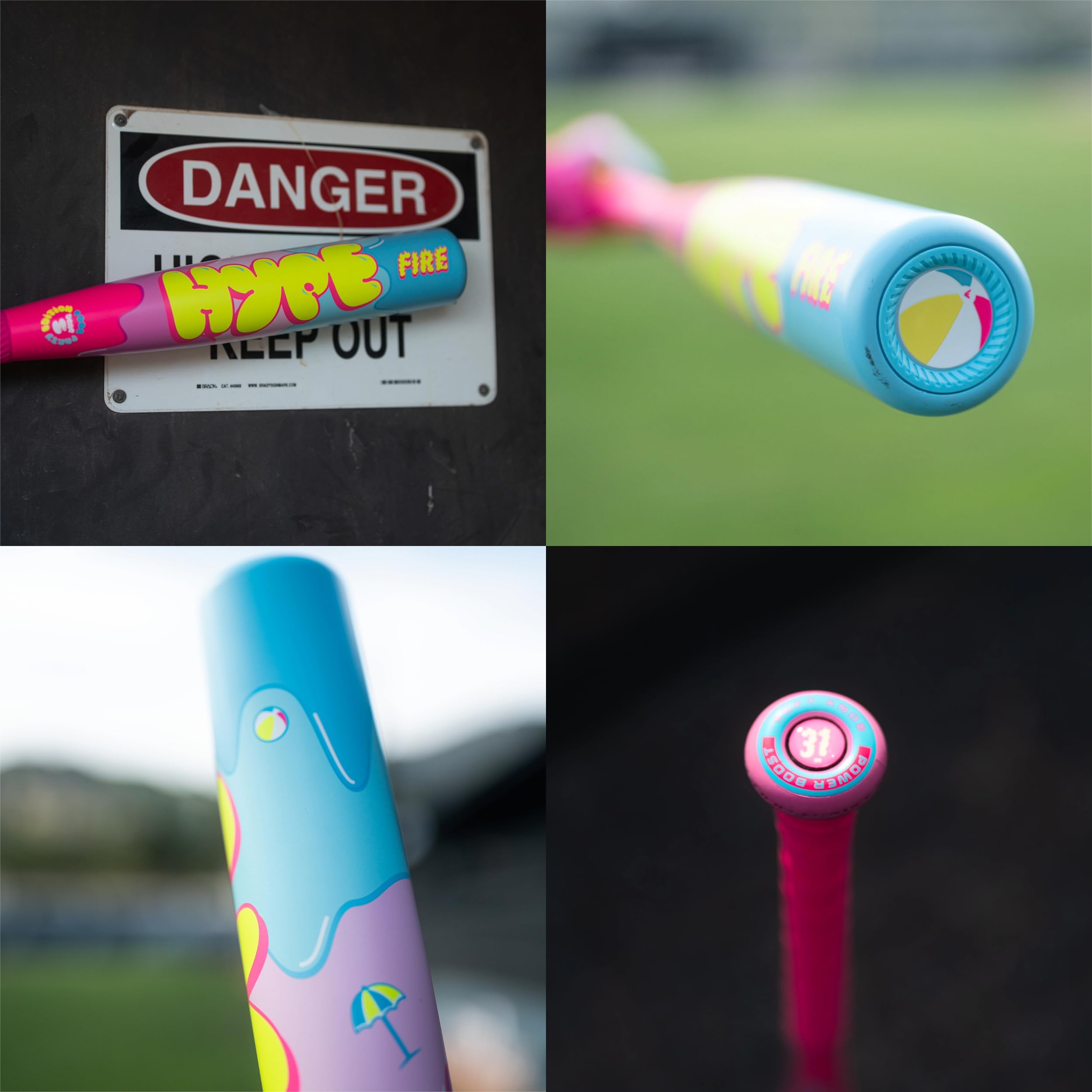 Easton Hype Fire, mazza da baseball per feste in piscina, USSSA, da -5 / -8 / -10 Drop | 2 pezzi in composito