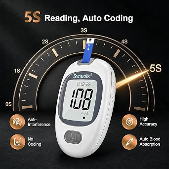 G-430 Blood Glucose Monitor Kit with 50 Strips&Lancets, No Coding