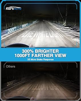 Marsauto D3S HID Bulbs, 35W Super Bright Xenon, 5000K Comfort Daylight HID Bulb(Not Halogen/Led Bulb), 5 Minutes Installation, Low/high Beam