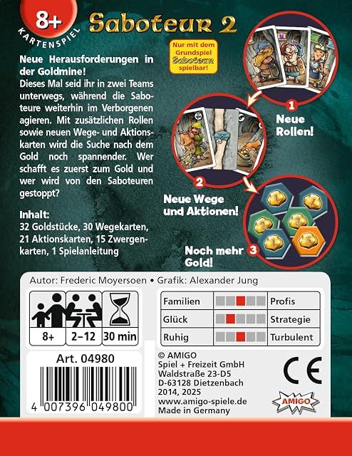 Foto 3 de 8 de Amigo - Juego de Cartas, de 2 a 12 Jugadores (Importado)