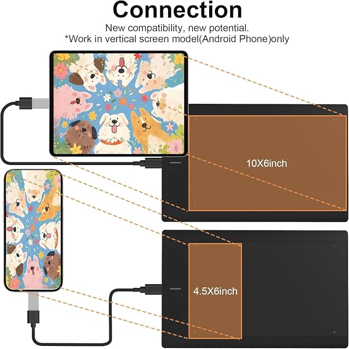 Tablet gráfica de dibujo 10x6 pulgadas con 8192 niveles de presión miniatura 5