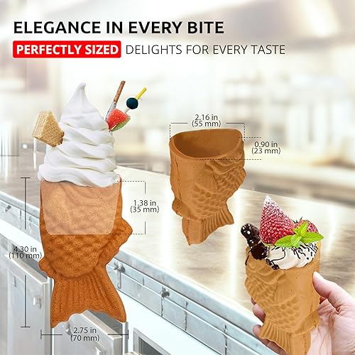 Miniatura 7 de ALDKitchen Máquina de gofres Taiyaki | 5 piezas | Plancha para gofres en forma de pescado