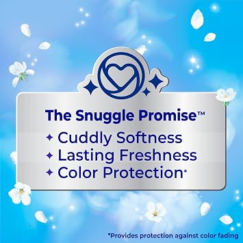 Snuggle Fabric Softener Liquid, Ultra Concentrated, 80 Oz, 200 Medium Loads, Blue Sparkle Fabric Conditioner, Long-Lasting Fresh Scent, Softens, Reduces Static & Fights Wrinkles, Helps Protect Color