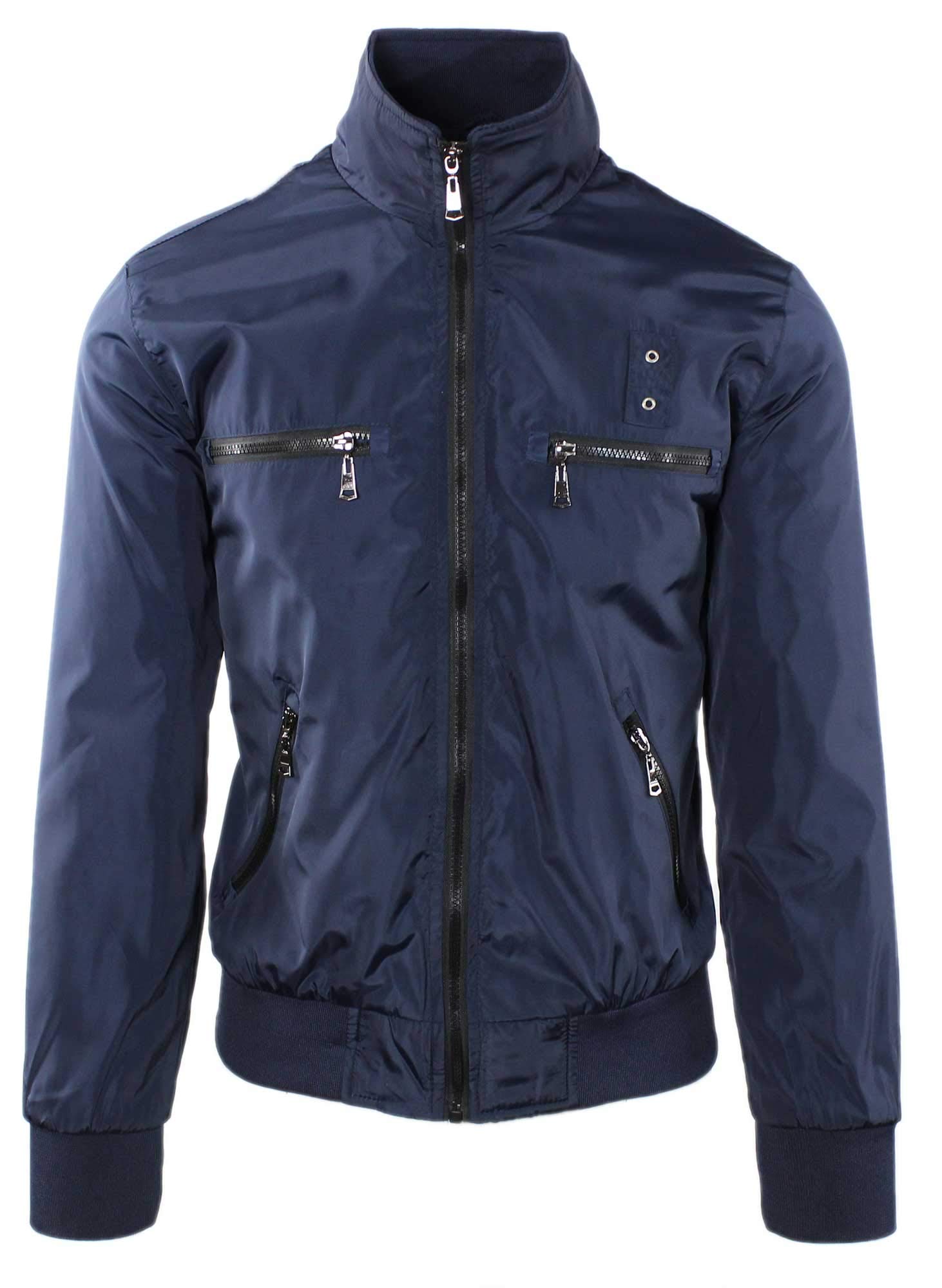 Ciabalù Giubbotto Uomo Impermeabile Leggero Giacca a Vento Slim Fit Elegante Blu Nero Verde