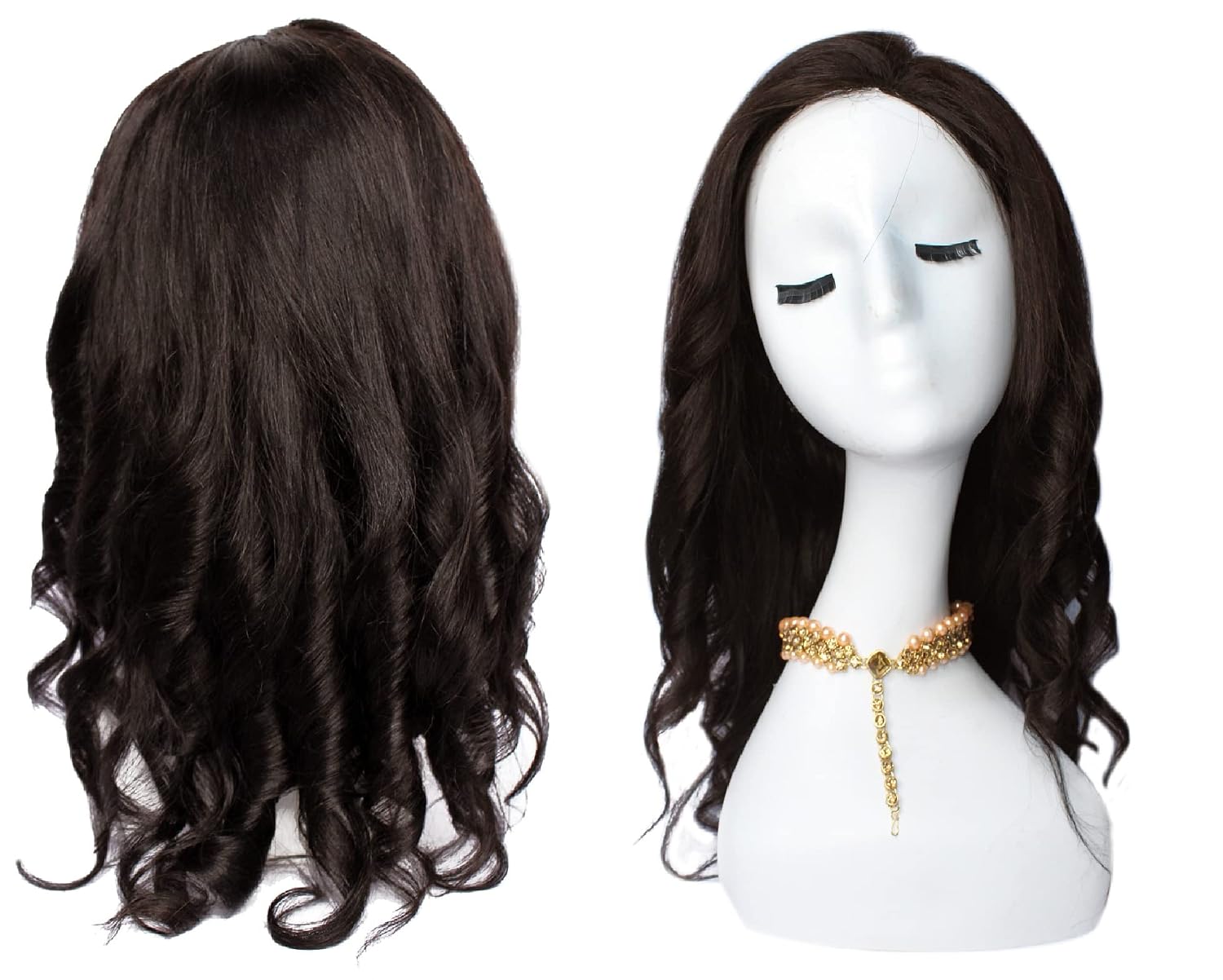 Fully 100% Human Hair Full Head Wig with Curly Hairs for Women (Front Lace, Brown) - Review, Price and Buying Guide