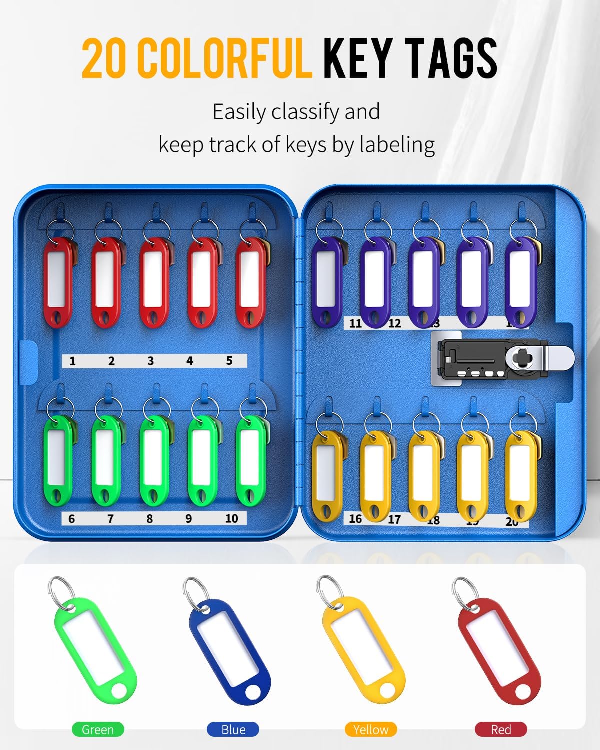 Diagram showing steps to reset the 3-digit combination lock