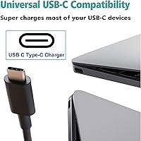 Vista 2 de Cargador para laptop tipo C Chromebook cargador USB-C para HP Chromebook Cargador portátil USB C cargador para Lenovo Cargador 45W USB C Fuente
