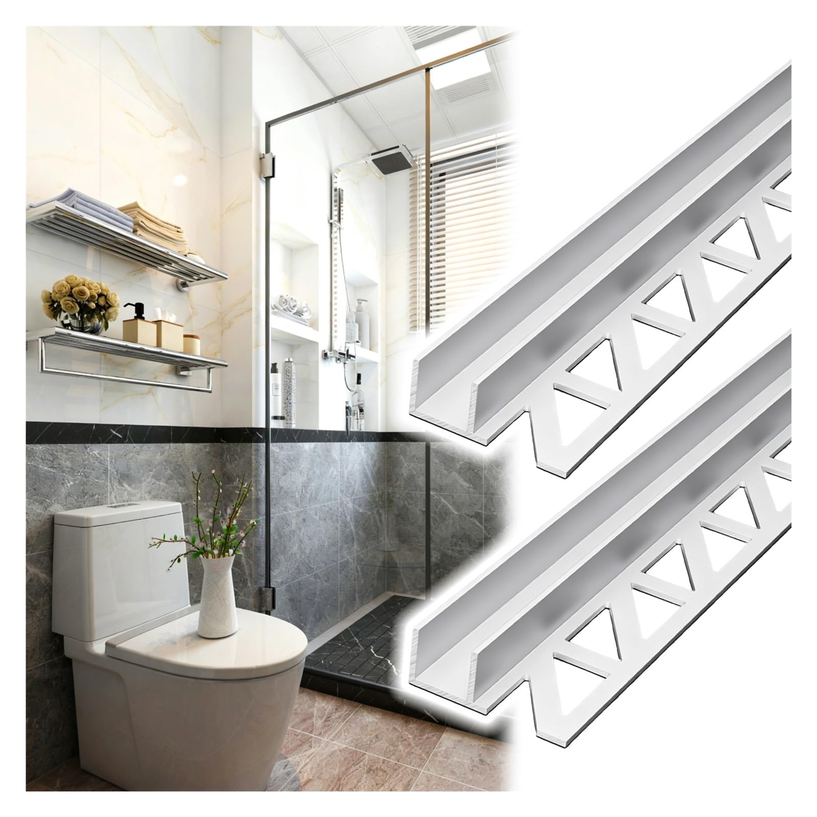 Rail de porte de douche en aluminium pour rénover facilement la salle de bain et la terrasse