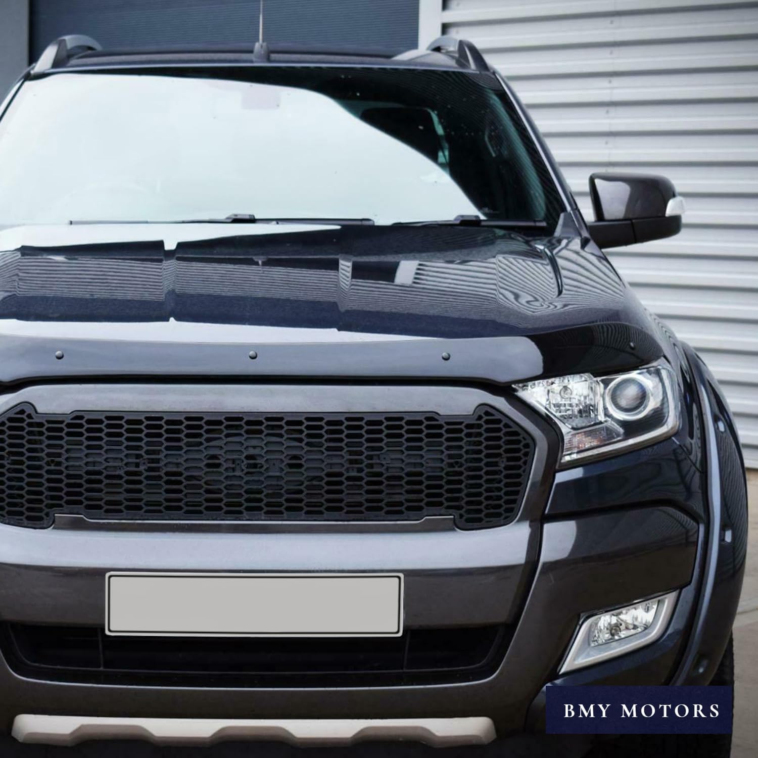 BMY Hood Deflector/Front Bug Shield Compatible for Ford Ranger 2015-2023 Hood Guard Bonnet Protector | Particles & Bug | Car Accessories