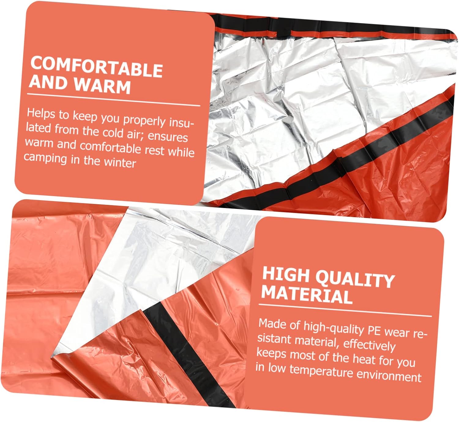 Emergency Tent Survival Kit Heavy Duty Emergency Blanket Sleep Bag Liner