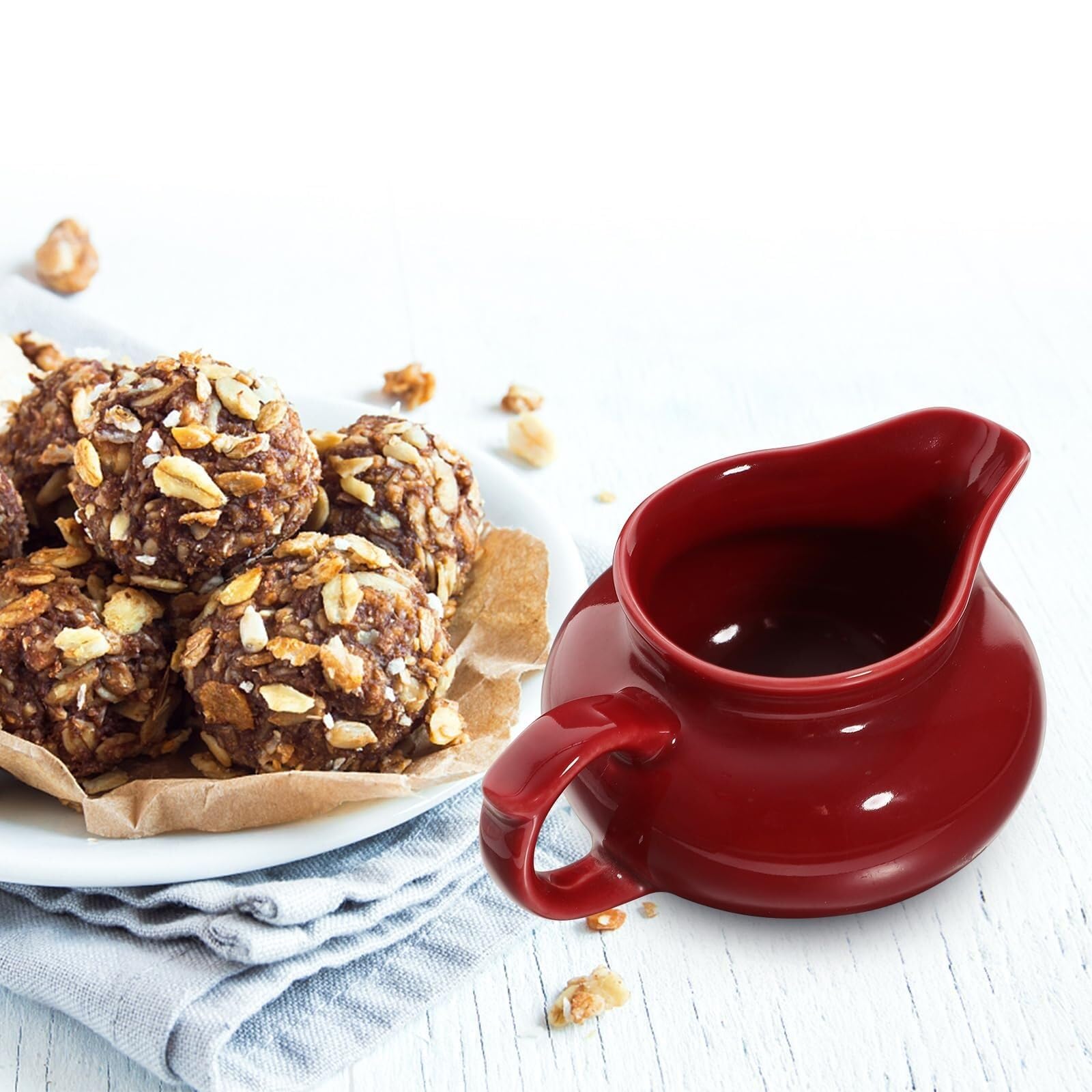 Salsiera Perfetta Per Salse Ceramiche Creative Con Manico Barattolo For Sugo Di Soia E Crema Caffè Lattina For Il Tè Ristoranti E Feste(Grün)