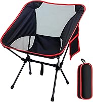 Doseno Backpacking Chair for Adults - Lightweight Foldable Camping Chair, Portable for Hiking Beach Travel, Holds 286 lbs