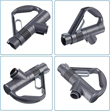Mango de Mango Dyson, Mango de Barra de aspiradora Compatible con Dyson DC19 DC23 DC26 DC29 DC32 DC36 DC37 Asa Empuñadura con 2 cepillos (Gris)2