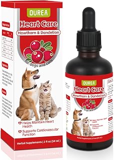 Dandelion for Dogs and Cats, Hawthorn Tincture for Pets, Heart Health Supplements for Pets, Hawthorn and Dandelion for Dogs and Cats to Support Heart Function (2 fl oz)